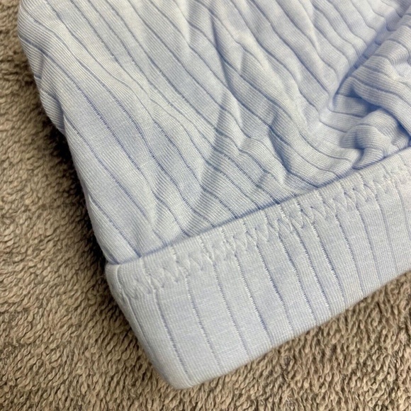 NWT Aerie Modal Ribbed Triangle Bralette - Eyelet Blue - M - Picture 4 of 6